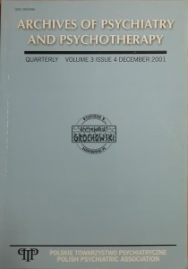 Archives of Psychiatry and Psychotherapy 4/2001, vol. 3