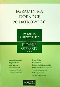 Egzamin na doradcę podatkowego. Pytania i odpowiedzi. Pytania otwarte