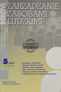 Zarządanie zasobami ludzkimi 5 / 2007