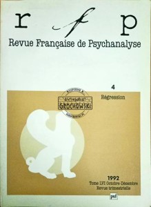 RFP. Revue Française de Psychanalyse. Régression