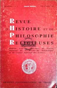 Revue d'Histoire et de Philosophie Religieuses. Nº3 Juillet-Septembre 1988
