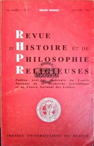 Revue d'Histoire et de Philosophie Religieuses. Nº4 Novembre-Décembre 1988
