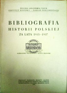 Bibliografia historii Polskiej za lata 1935-1937