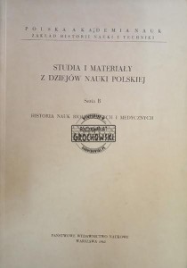 Studia i materiały z dziejów nauki polskiej, 1962