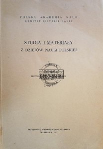 Studia i materiały z dziejów nauki polskiej, 1957