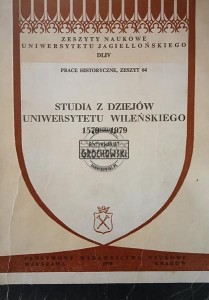 Studia z dziejów Uniwersytetu Wileńskiego 1579-1979