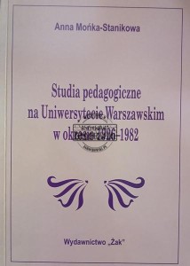 Studia pedagogiczne na Uniwersytecie Warszawskim w okresie 1926-1982