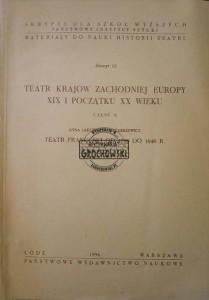 Teatr krajów zachodniej Europy XIX i początku XX wieku, część 2