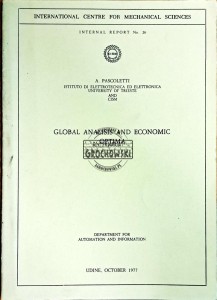 Global analisis and economic optima