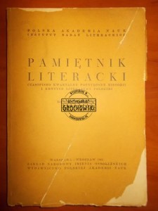 Pamiętnik Literacki, rocznik XLII, zeszyt 3