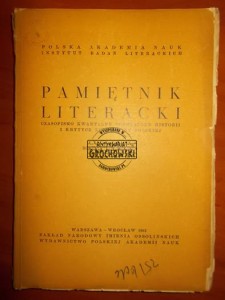 Pamiętnik Literacki, rocznik XLII, zeszyt 4