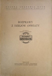 Rozprawy z dziejów oświaty, tom III