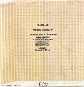 Shankar – Who's To Know CD