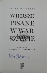 Wiersze pisane w Warszawie (autograf)