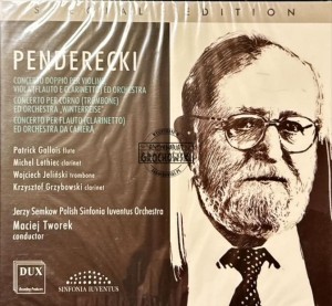 Penderecki, Patrick Gallois, Michel Lethiec, Wojciech Jeliński, Krzysztof Grzybowski, Jerzy Semkow Polish Sinfonia Iuventus Orchestra, Maciej Tworek – Concertos Vol. 10 CD