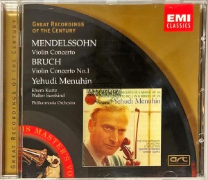 Mendelssohn, Bruch - Yehudi Menuhin, Philharmonia Orchestra, Efrem Kurtz, Walter Susskind – Violin Concerto / Violin Concerto No. 1 CD