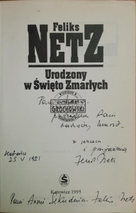 Urodzony w Święto Zmarłych (autograf)