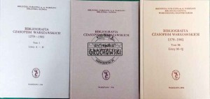 Bibliografia czasopism warszawskich, tom 1-3