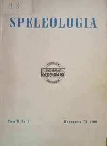 Speleologia, tom II, Nr. 1 / Warszaw III 1960