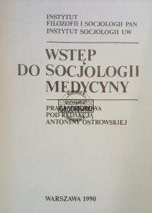 Wstęp do socjologii medycyny