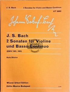 J. S. Bach. 2 Sonaten fur Violibe und Basso Continuo