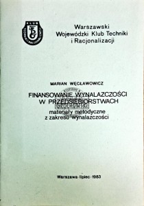 Finansowanie wynalazczośći w przedsiębiorstwach