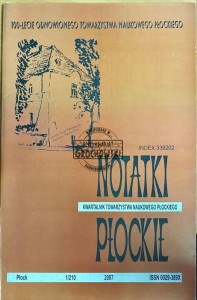 Notatki płockie 1/210 2007