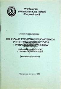 Obliczanie efektów ekonomicznych projektów wynalazczych i wynagrodzeń twórców