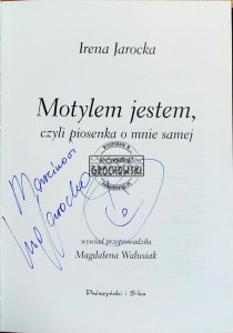 Motylem jestem czyli piosenka o mnie samej (autograf)