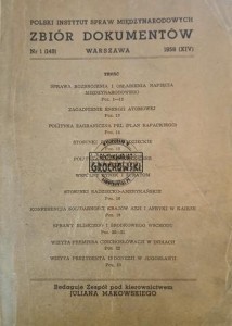 Zbiór dokumentów 1 / 1958