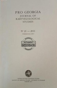 Pro Georgia, Journal of Kartvelological Studies No 21 / 2011