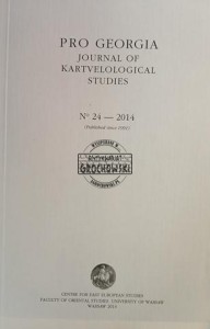 Pro Georgia, Journal of Kartvelological Studies No 24 / 2014