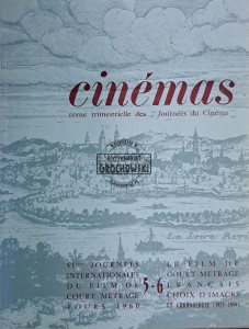 Cinemas. VIe Journees internationales du film de court metrage Tours 1960