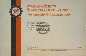 Wykaz wskażników techniczno-ekonomicznych wydziałów żelazostopów