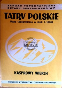 Tatry Polskie. Mapa topograficzna w skali 1 : 10000
