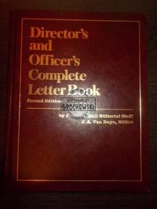 Director's and Officer's Complete Letter Book