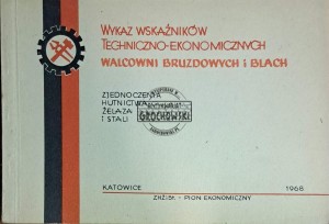 Wykaz wskaźników techniczno-ekonomicznych walcowni bruzdowych i blach