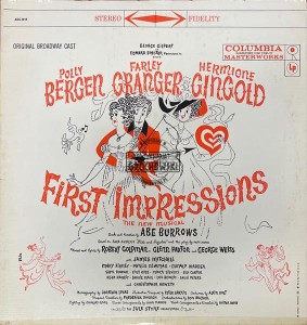 Polly Bergen, Farley Granger, Hermione Gingold – First Impressions (Original Broadway Cast) LP