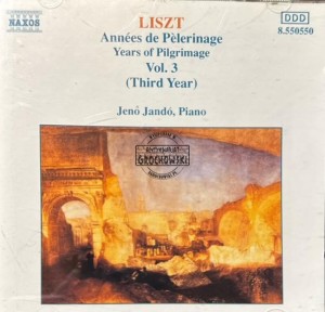Liszt, Jenö Jandó – Années De Pèlerinage - Years Of Pilgrimage Vol. 3 (Third Year) CD