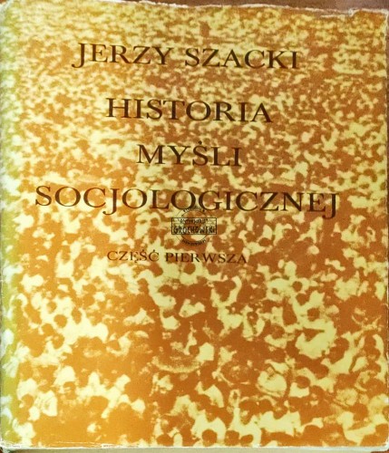 622886 Historia myśli socjologicznej. Tom I