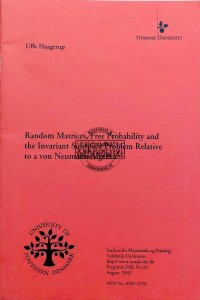 Random Matrices, Free Probability and the Invariant Subspace Problem Relative to a von Neumann Algebra
