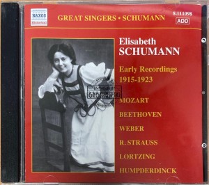 Elisabeth Schumann, Mozart, Beethoven, Weber, R. Strauss, Lortzing, Humpderdinck – Early Recordings 1915-1923 CD