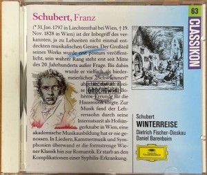 Schubert, Dietrich Fischer-Dieskau / Daniel Barenboim – Winterreise CD