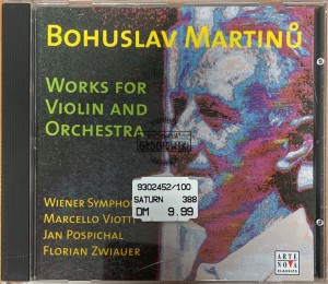 Bohuslav Martinů - Wiener Symphoniker, Marcello Viotti, Jan Pospichal, Florian Zwiauer – Works For Violin And Orchestra CD