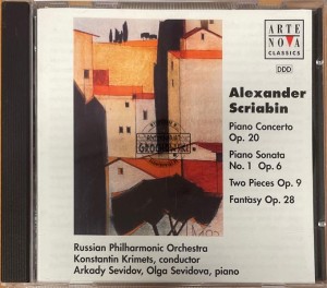 Alexander Scriabin, Russian Philharmonic Orchestra, Konstantin Krimets, Arkady Sevidov, Olga Sevidova – Piano Concerto Op.20 / Piano Sonata No.1 Op.6 / Two Pieces Op.9 / Fantasy Op.28 CD