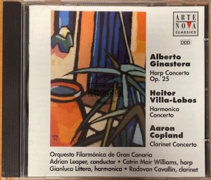 Orquesta Filarmónica De Gran Canaria, Catrin Mair Williams, Gianluca Littera, Rodovan Cavallin, Adrian Leaper – Alberto Ginastera - Heitor Villa-Lobos - Aaron Copland CD