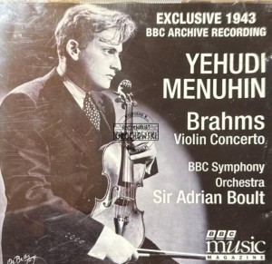 Yehudi Menuhin, BBC Symphony Orchestra, Sir Adrian Boult – Brahms Violin Concerto CD