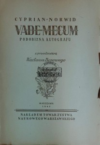 Vade-mecum. Podobizna autografu