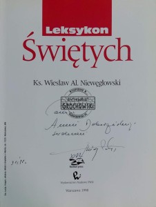 Leksykon Świętych (autograf)