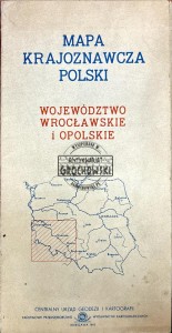 Mapa krajoznawcza Polski. Województwo wrocławskie i opolskie